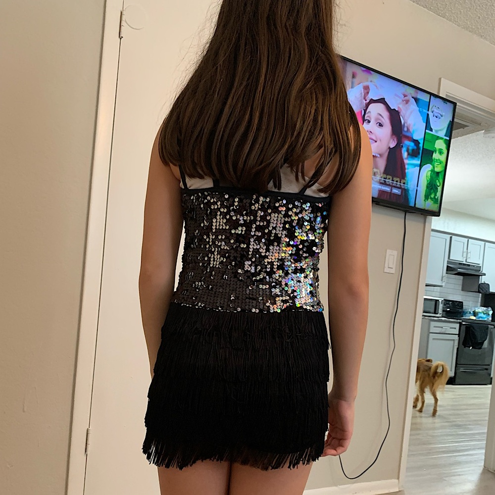 Sassy sprakley fringy jazz dance costume!